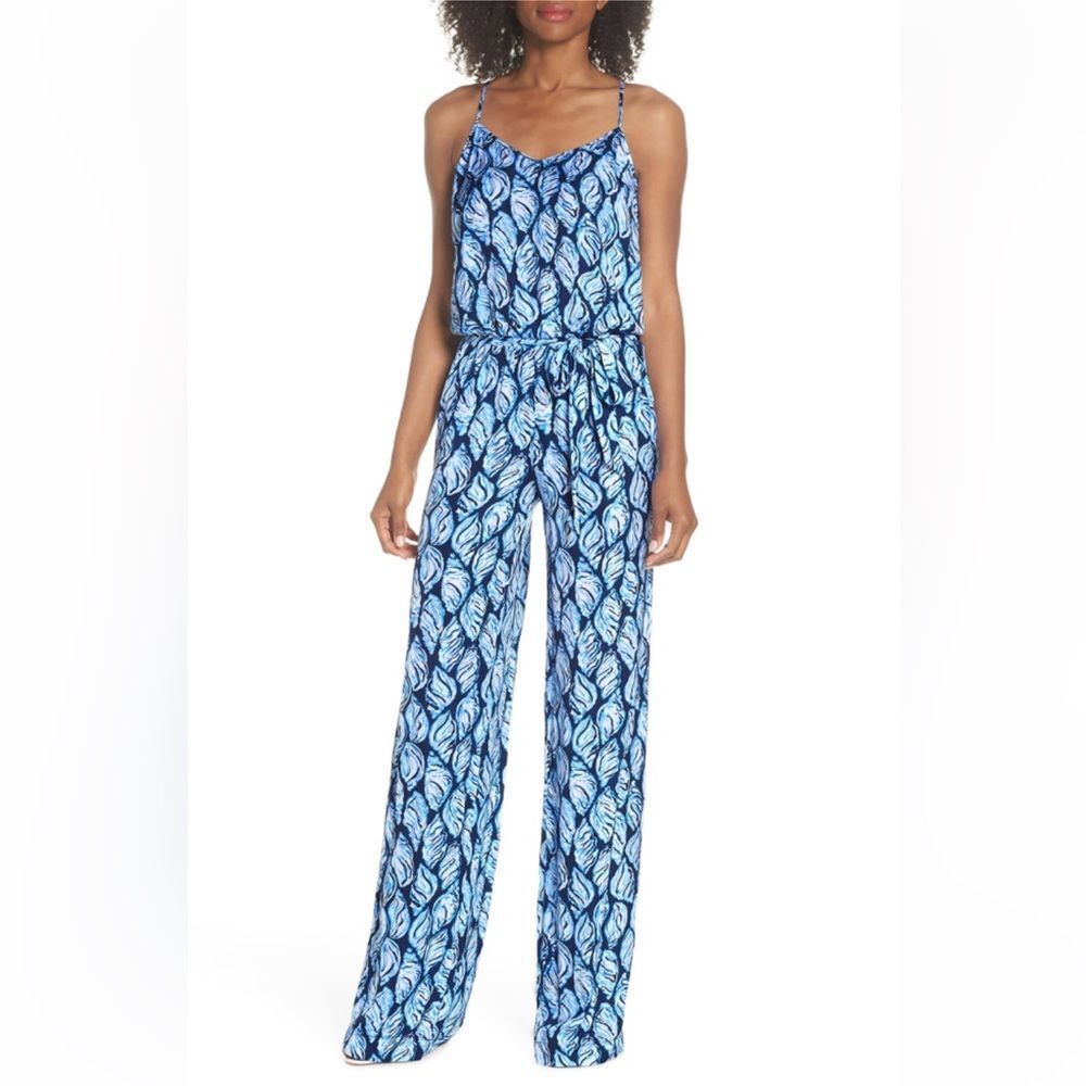 Lilly Pulitzer High Tide Seashell Print Dusk Jumpsuit